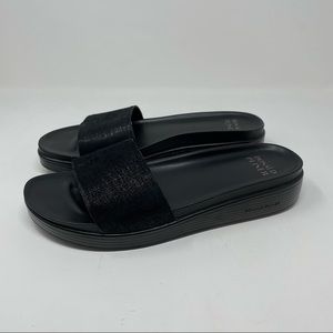 Donald Pliner Fiji Metallic Black Platform Sandals Size 11